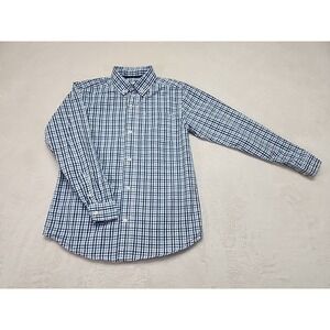 Children's Place Button Down Long Sleeve Boys Large 10-12 ‎ Blue Check